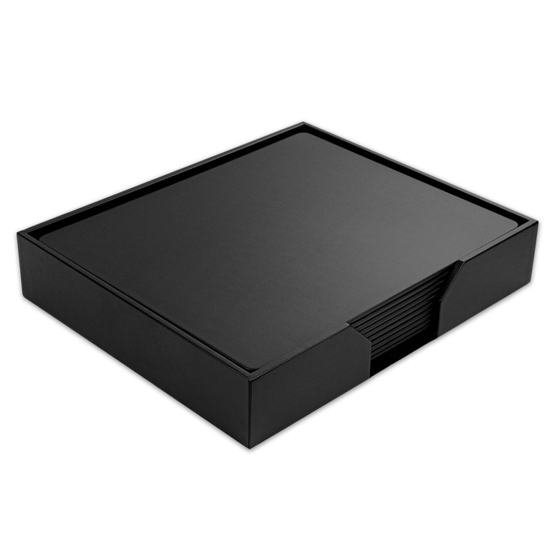 Ensemble d’organisateur de bureau en similicuir Grieco, H 4 po x l 21,13 po x P 17,38 po