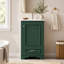 Meuble-lavabo de 51 cm (20,1 pouces) avec lavabo en céramique, tiroir, meuble-lavabo simple sur pied avec porte à fermeture douce, tablette réglable, style moderne, vert