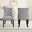 Chaise capitonnée capitonnée grise -665984342-580247409