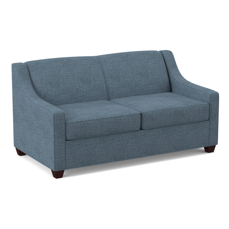 Phillips 68" Square Arm Loveseat with Reversible Cushions, Empire Mahogany, Archetype Anchor