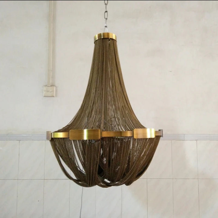 Loft LED Chandelier, 70cm H x 50cm W x 40cm D, Copper