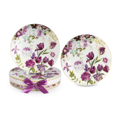 Cake Plate Tulip In Gift Box