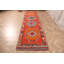 Tapis de couloir turc fait à la main en orange rétro - motif en laine de style ethnique pour les couloirs et les planchers