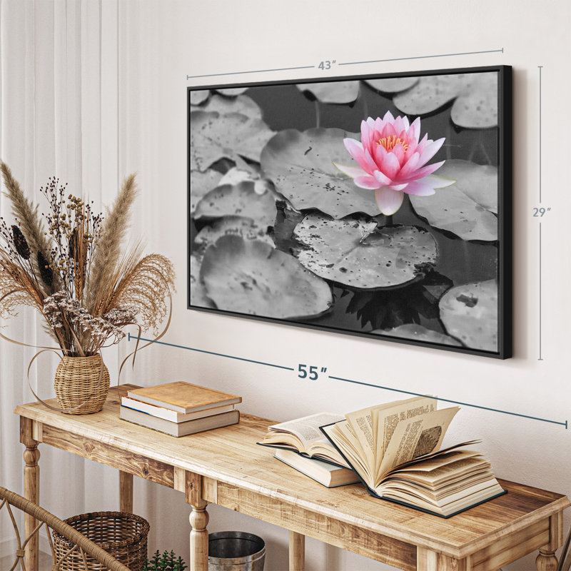 Floral et botanique «Fleur de lotus», H 29 po x l 43 po