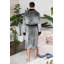  Peignoir en molleton mi-mollet avec poches-236677909-236677916
