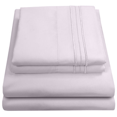 Luxurious Classic Soft Solid Microfiber Sheet Set, Various Colors and Sizes