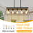 5-Light White Farmhouse Chandelier For Dining Room | Adjustable Rustic Pendant Light (No Bulbs Included)-675609102