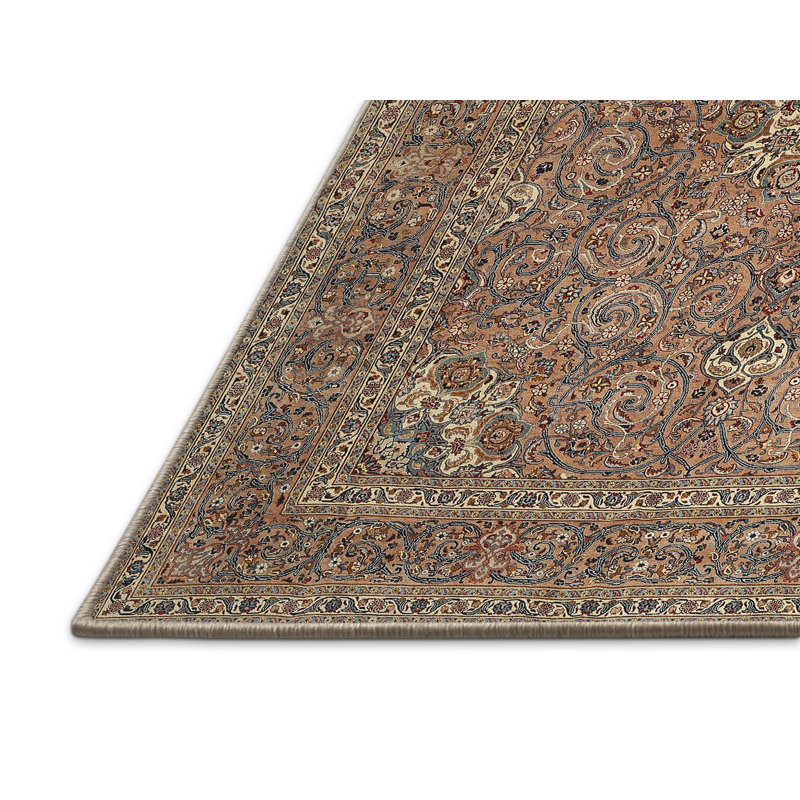 Tapis traditionnel beige clair, Rectangle 4 pi x 6 pi