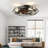 20" Low Profile Caged Flush Mount Ceiling Fan With Light And Remote Control, 6-Speed Reversible-1443050604
