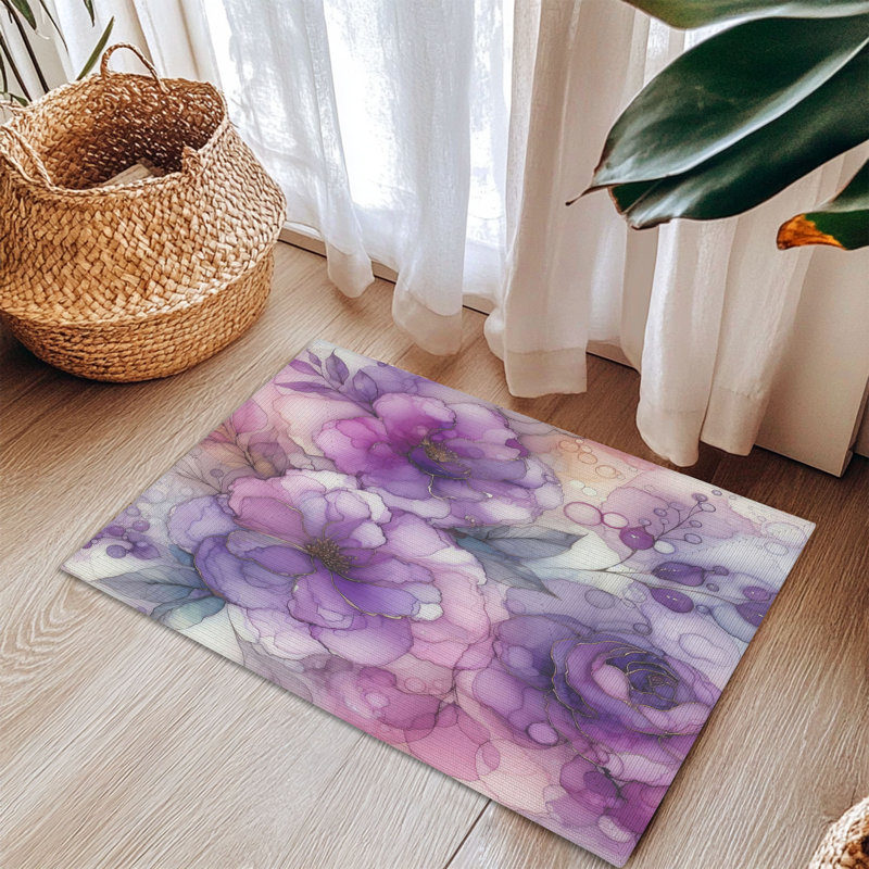Tapis tressé irisé lilas, Rectangle 3 pi x 5 pi