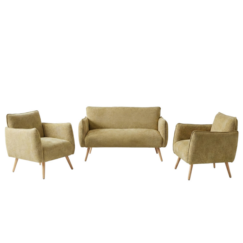 3 Piece Sofa Set, Green