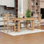 Ensemble de table de salle à manger extensible 5 pièces avec 4 chaises rembourrées-129047633-129047631-129047628