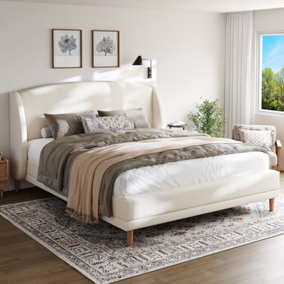 Romano Boucle Upholstered Platform Bed
