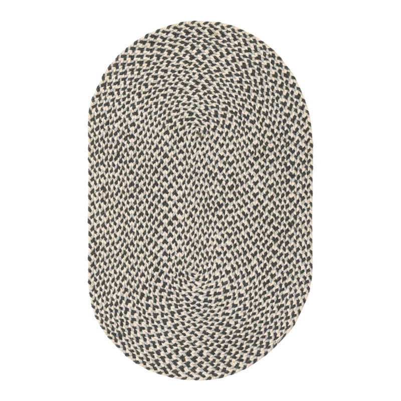  Tapis en jute tressé Tweed, Ovale 2 po x 3 pi 1 po