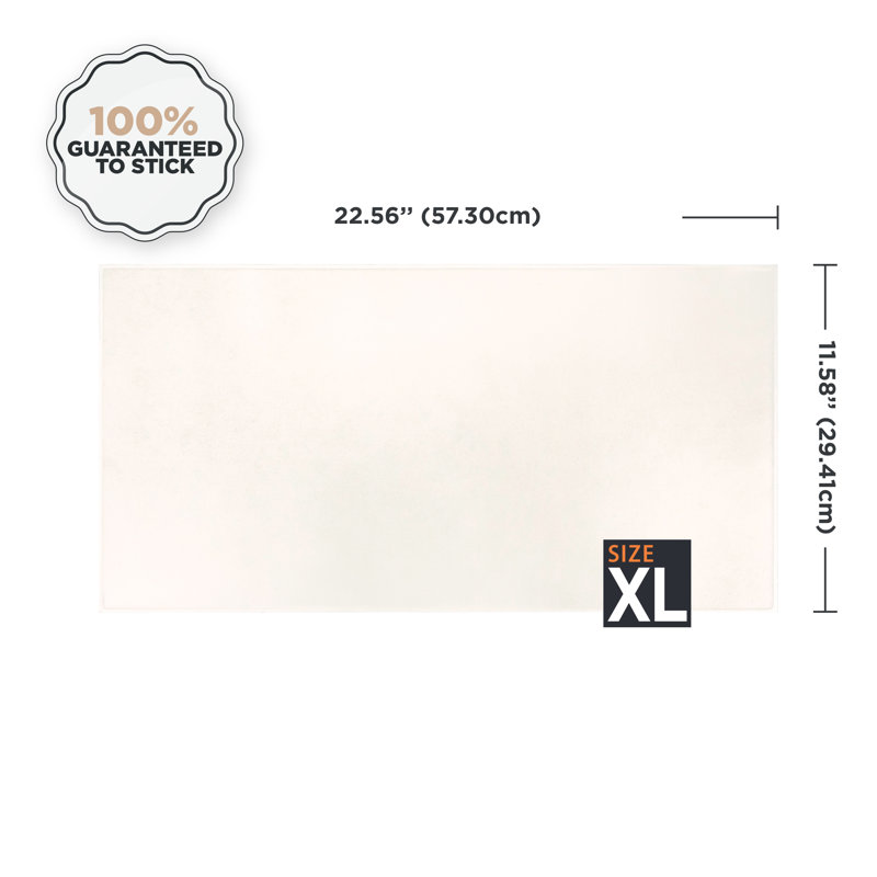 Carreau de dosseret gel auto-adhésif 12 po x 22 po (ensemble de 2), Blanc