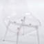 Chaise de salle à manger, ensemble de 4, pieds en métal, siège en plastique