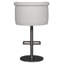 Vesper Swivel Upholstered Stool with Metal Frame-1867692939