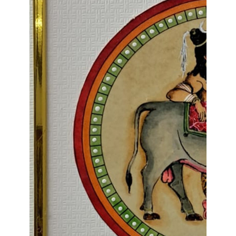 Peinture Ganjifa de lord Mahadev | Couleurs naturelles sur papier | Par Babita