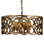 Lustre tambour 6 lumières façon bougie avec accents en fer forgé