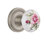 Rope Rosette with White Rose Porcelain Door Knob