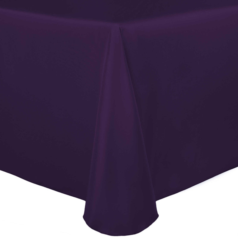 Ultimate Textile Oval Tablecloth, 3, Plum, 102" x 60"