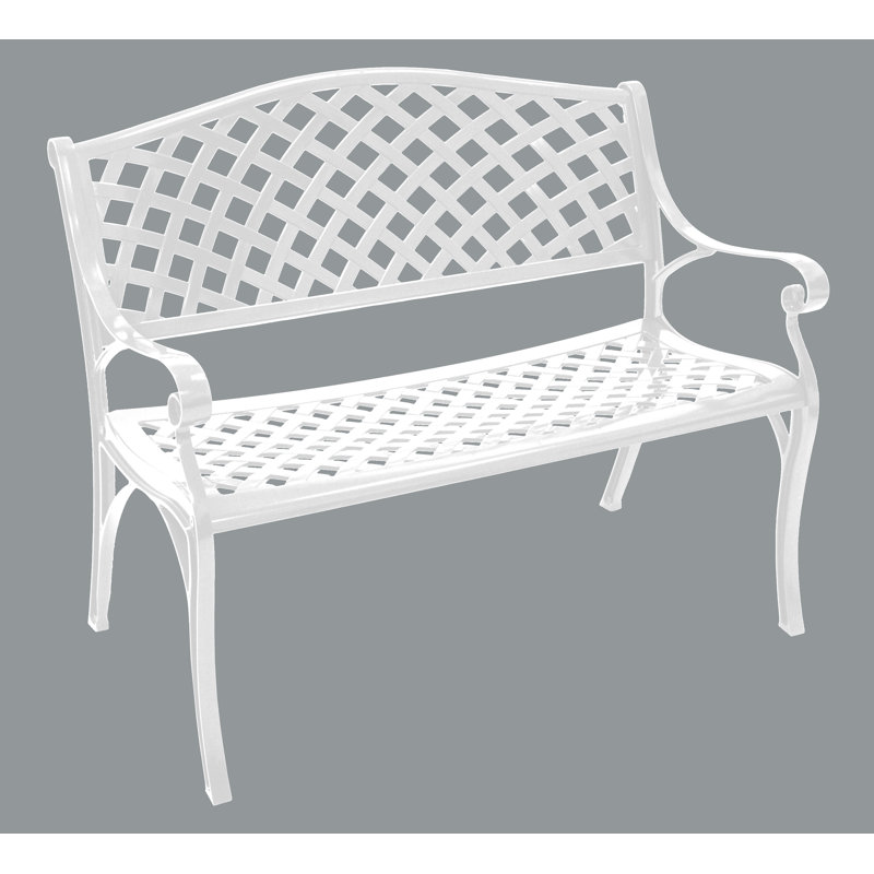 Sprague Aluminum Outdoor Bench, White