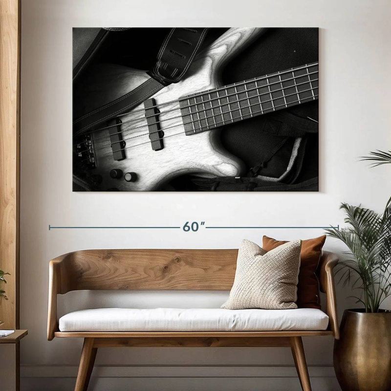 Guitare basse Abarca, H 34 po x l 51 po
