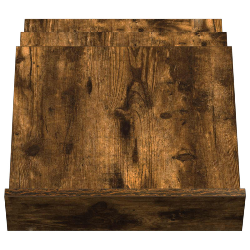 Wood Free Standing Magazine Rack, Dark Brown