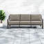 Canapés de patio modernes et durables, structure en métal brun pour l'extérieur