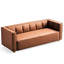 3 places avec dossier, 87 pouces de large, accoudoirs carrés, décor côtier et moderne, brun, assemblage sans effort pour les chambres d'adolescent, meubles de salon à dossier de 87 pouces de large, jeu facile