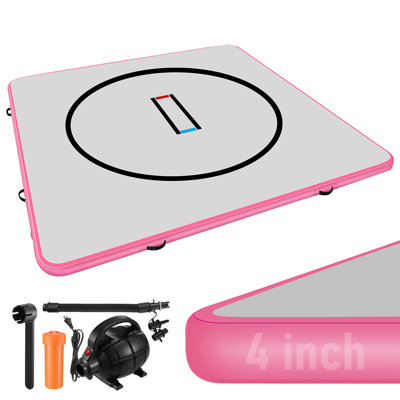 WITSHOCK Wrestling Mat, Martial Arts Thick Mat for Home Gym Exercise, PVC or Inflatable Training Mats with Circles,for Gymnastics, Tatami, Jiu Jitsu BJJ MMA Judo