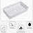 24X14 Ceramic Vessel Sink - White, Smooth Surface, For Home, Restaurant, Office Building Rectangular Low Water Absorption, Office,