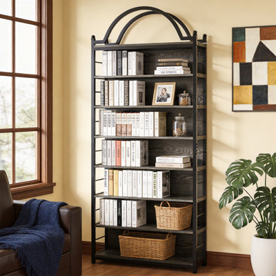 Tour de rangement pour DVD à 8 niveaux, pouvant contenir plus de 400 CD, brun rustique