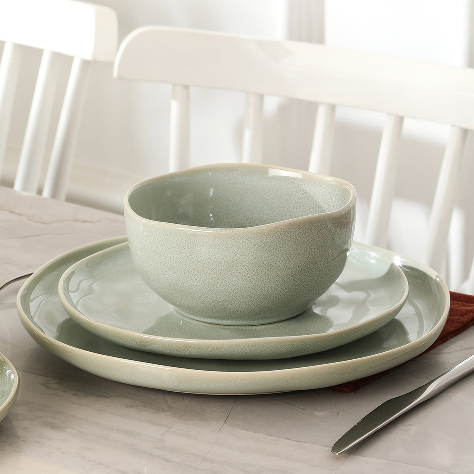 Mirella Stoneware Cereal Bowl, Green