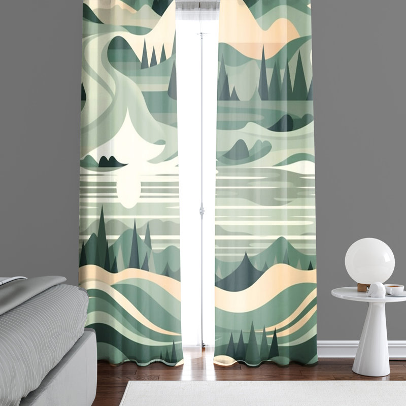 Paire de rideaux semi-transparents en polyester Betrice, L 20 po x L 82 po