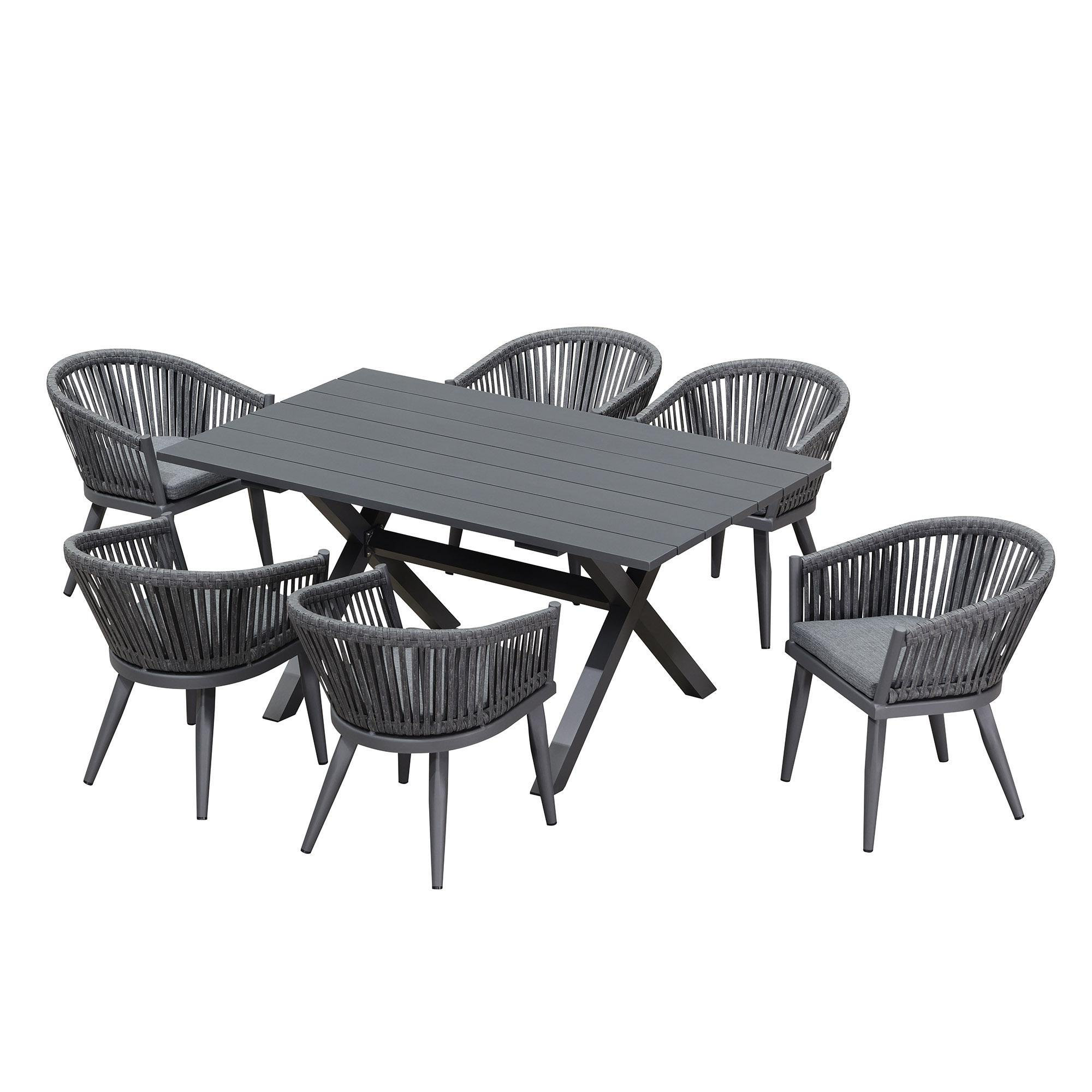 Corrigan Studio Outdoor Dining Set With Patio Aluminium Dining Table Corrigan Studio Outdoor Dining Set With Patio Aluminium Dining Table