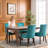 Farmhouse Upholstered Side Chairs Set of 2, Vintage Solid Wood Kitchen Dining Chairs with Nailhead Trim & High Back Support, 350lbs Weight Capacity-157801600