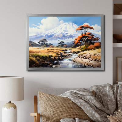 Berkel orange, mont Kilimandjaro, reproduction encadrée sur toile Berkel