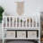 Large Storage Baskets For Shelves, Rectangular Closet Organizers With Handles, Foldable Closet Storage Baskets For Utility Room, 3-Pack, Beige Stripes