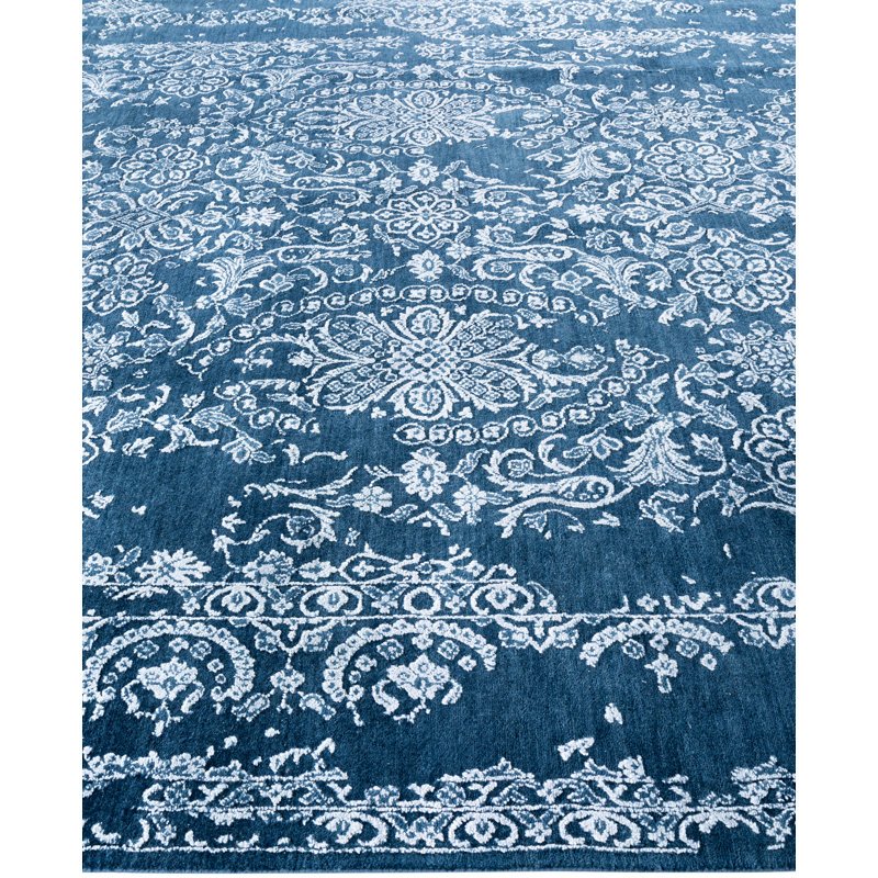 Overdyed One-of-a-Kind 8' 0" X 9' 10" Hand Knotted Area Rug