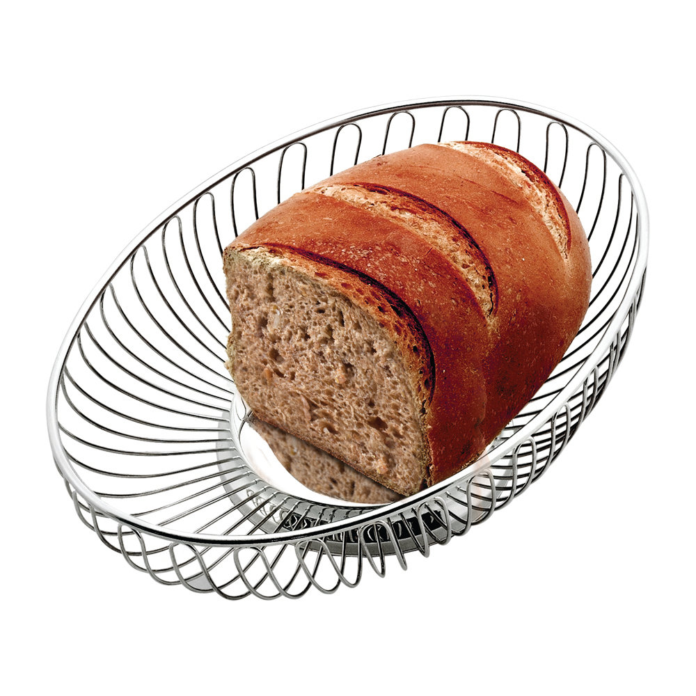 Creative Gifts International Nickel Plated Bread Basket Creative Gifts International