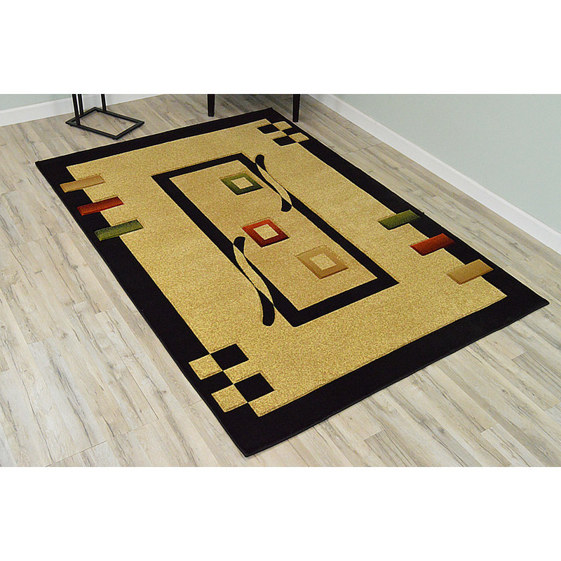 Mccampbell Abstract Indoor Rug, Rectangle 3'9" x 5'3"