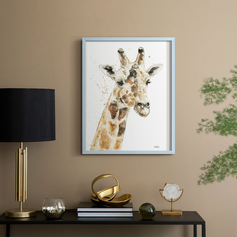 Reproduction encadrée Savannah IV - bois massif, Bleu, H 30 po x l 24 po