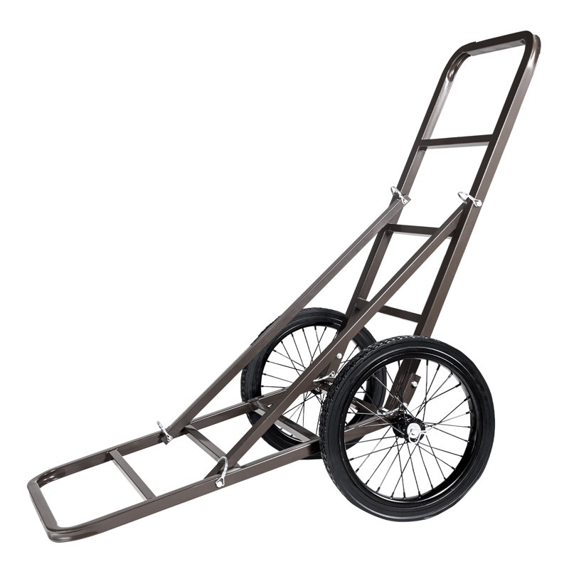 Folding Game Cart 300 lbs Capacity 44.09 x 26.18 x 4.13 inch Steel Iron 1 Piece Folding Game Cart Natural Ergonomic Handle