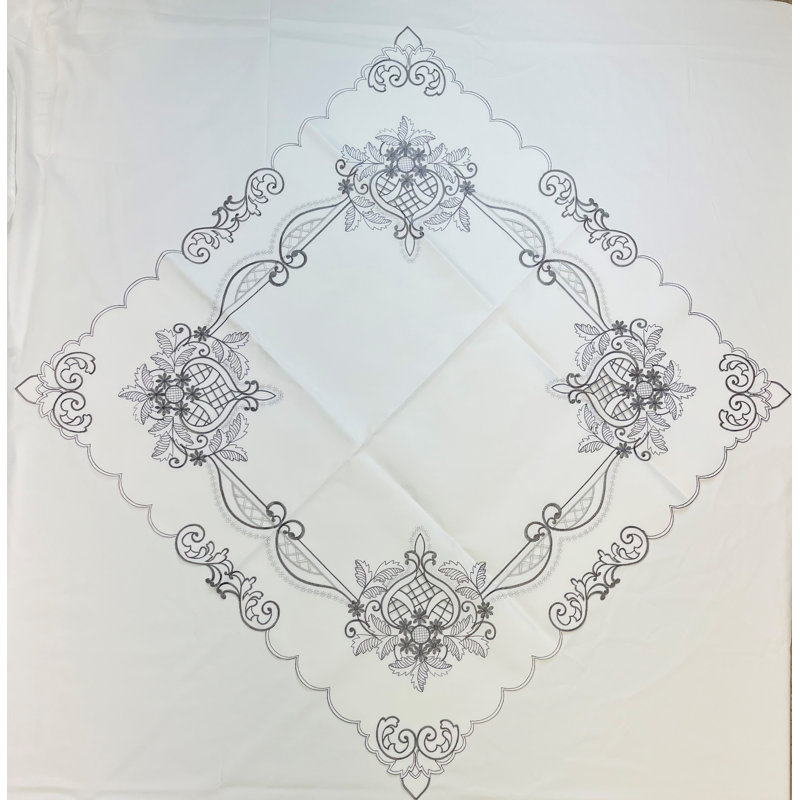Nappe carrée en polyester floral