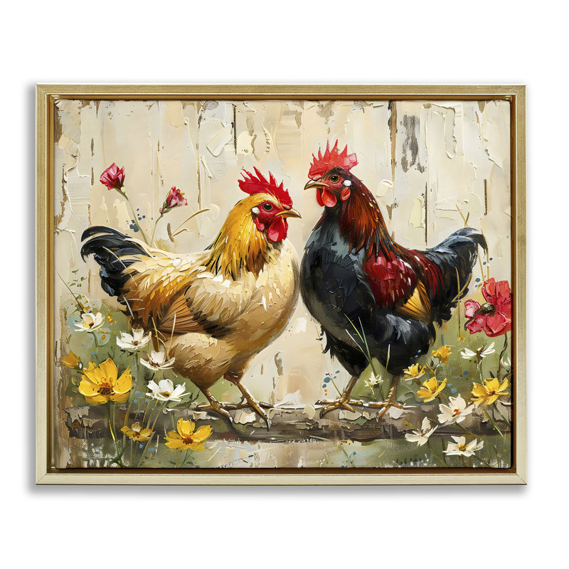 Cadre flottant Country Chic, H 25 po x l 31 po, Cadre flottant métallique doré