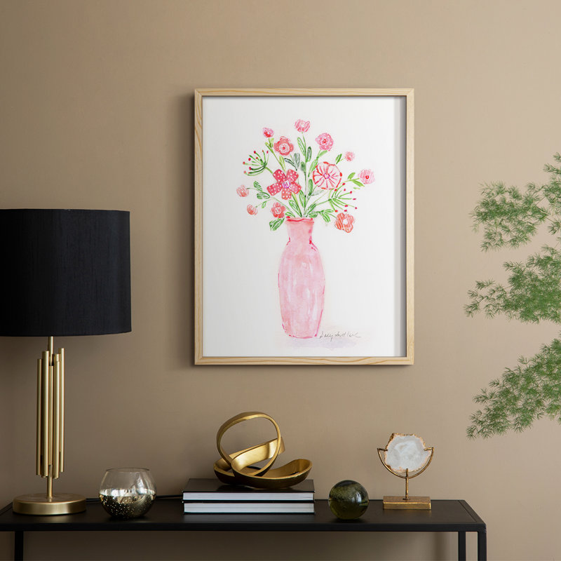 Boho Pinwheel Bouquet II, reproduction encadrée - bois massif, H 30 po x l 24 po