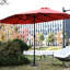Large 14.8 Ft Double Sided Outdoor Umbrella - Orange. 100% Canopy, Stable Sunshade Performance. Great For Backyard, Poolside, Lawn And Garden Rectangular In Structure With 12 Steel Ribs. Canopy