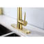 Single Handle, Pull Down , Kitchen Sink Faucet, Brushed Gold, Stainless Steel Material, 360 Rotating Nozzle, Three Water Output Styles, Smooth Aerated Flow, Rust - Proof Coating Stainless, Varieties,-1504090808-1504090804