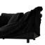 2 avec repose-pieds, tissu velours côtelé, salon élégant noir, 2 places, sièges confortables inclus
